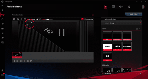 Screenshot of Armoury Crate with improper alignment